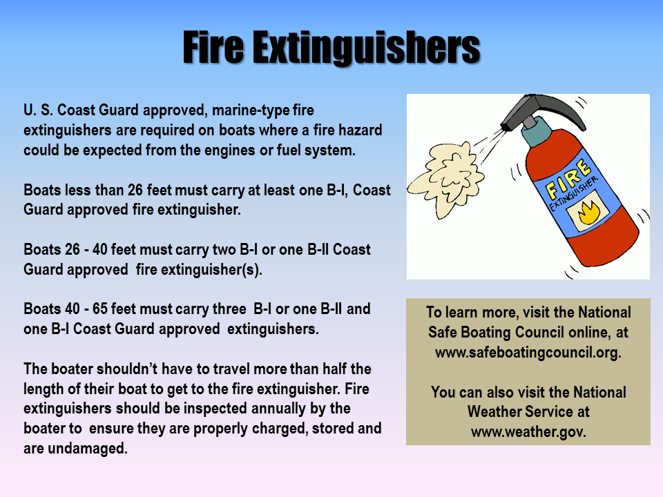 Safe Boating Week Fire Safety